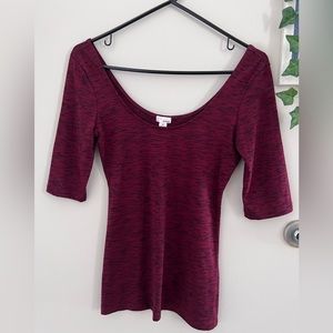 Heathered burgundy Garage top ♥️